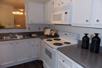 Electric range in kitchen